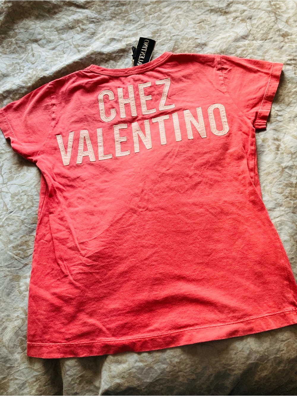 Valentino Coral Pink 'Panther 60 Lady' Short Sleeve Tee